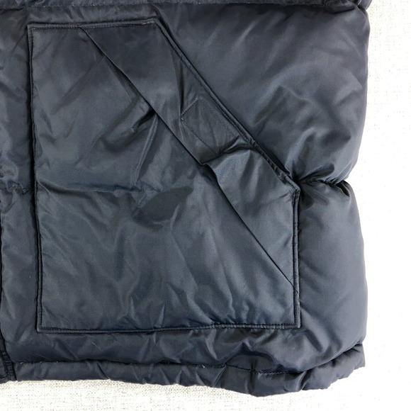 Lands End Goose Down Feather Puffer Blue Vest Snap Front Mens XXL Gilet Heritage - Picture 3 of 11